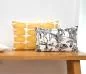 Preview: Kissen Kissenbezüge Dot in goldgelb gelb weiß und Mera in weiß-schwarz Landhausstil skandinavisch Balkon Terrasse