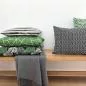 Preview: Kissenhüllen Kissenbezüge Kombination grün schwarz weiß Sofakissen Dekokissen