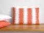 Preview: Kissenbezug Jari orange-weiß unregelmäßige Streifen