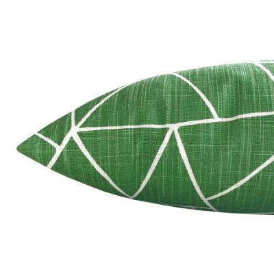 Kissen Kissenhülle Cutglass in grün und weiß grafisch Landhausstil skandinavisch